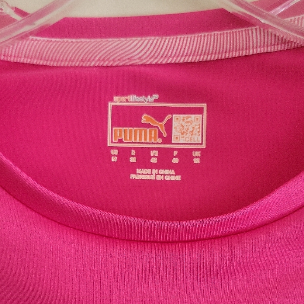 Puma dryCELL Fuchsia Pullover with Striped Accents - Picture 2 of 4